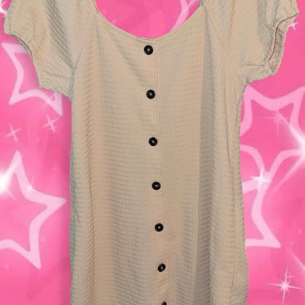 Sanctuary Tan Button-Up Dress